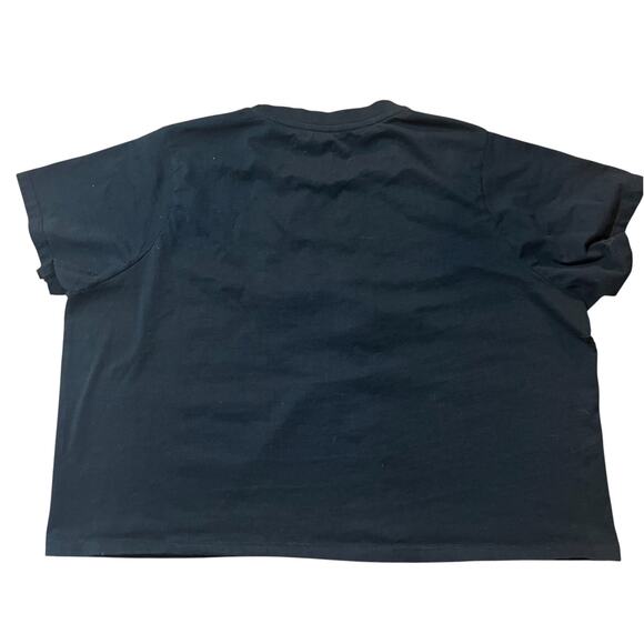 Hot Topic Embroidered Stitched Bunny Cropped T Shirt Size Large - Picture 2 of 5